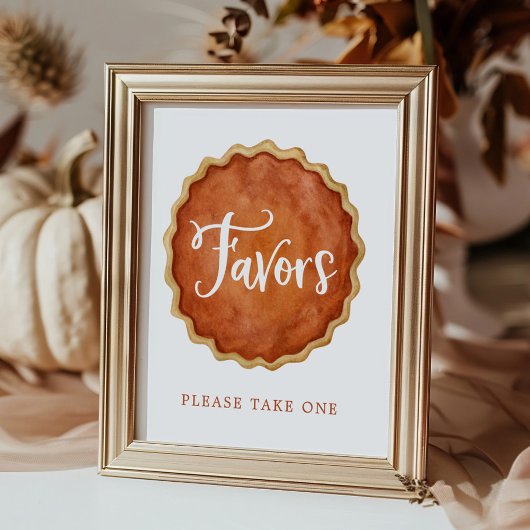 Een Little Cutie Pie Herfst Baby shower Favorieten Poster