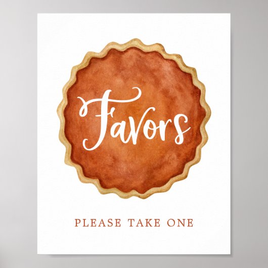 Een Little Cutie Pie Herfst Baby shower Favorieten Poster (Voorkant)