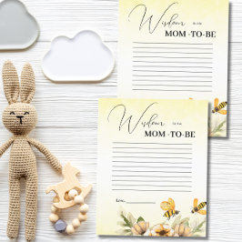 Een Little Honey Bee Mom-to-be advies Kaart