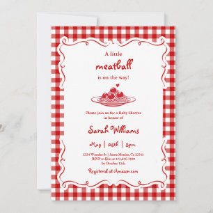 Een Little Meatball Baby Shower Kaart