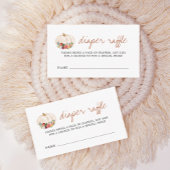 Een Little Pumpkin Baby Shower Luiers Raffel Ticke Informatiekaartje