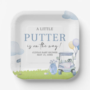 Een Little Putter Golf Baby Shower Papieren Bordje