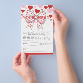 Een Little Sweetheart Baby Voorspelling Spelkaart Flyer (Hand)