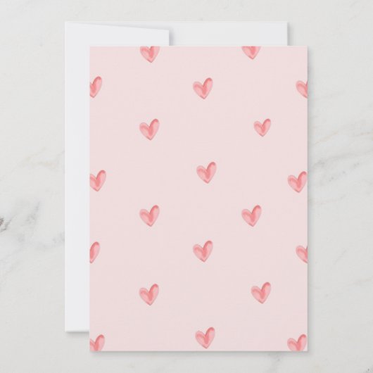 Een Little Sweetheart Roze Valentijn Baby shower Kaart (Achterkant)