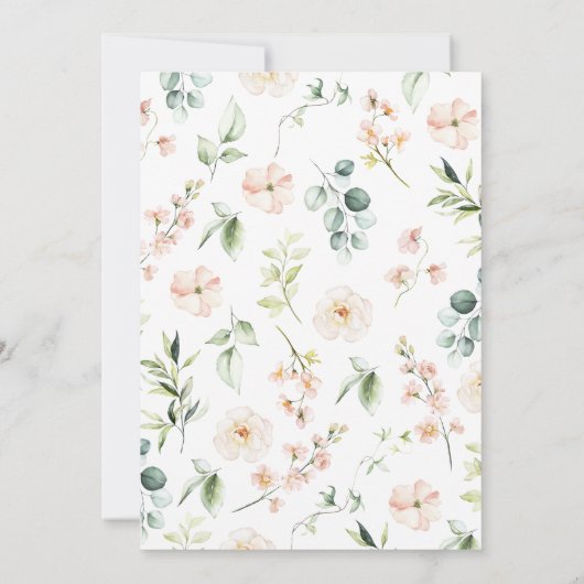 Een Little Wild One Girl Oerwoud Baby shower Kaart (Achterkant)