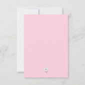 Een Little Wildflower Boho Roze Meisje Baby shower Bedankkaart (Achterkant)