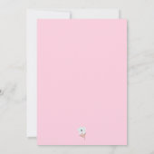 Een Little Wildflower Boho Roze Meisje Baby shower Kaart (Achterkant)