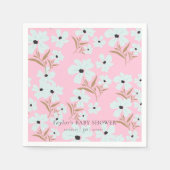 Een Little Wildflower Boho Roze Meisje Baby shower Servet (Voorkant)