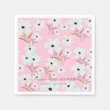 Een Little Wildflower Boho Roze Meisje Baby shower