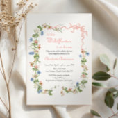 Een Little Wildflower Pink Bow Baby Girl Baby show Kaart