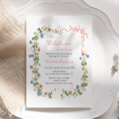 Een Little Wildflower Pink Bow Baby Girl Baby show Kaart