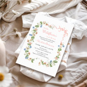 Een Little Wildflower Pink Bow Baby Girl Baby show Kaart