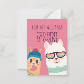 Een Llama Leuke Valentijnsdag Klas  Notitiekaartje (Voorkant)