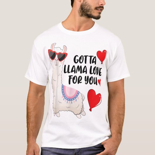 EEN LLAMA LIEFDE VOOR JOU Grappige Liefdescadeaus  T-shirt (Voorkant)