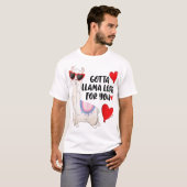 EEN LLAMA LIEFDE VOOR JOU Grappige Liefdescadeaus  T-shirt (Voorkant volledig)