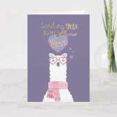 Een Llama Love Cute Llama-Valentijnsdag verzenden Kaart (Voorkant)
