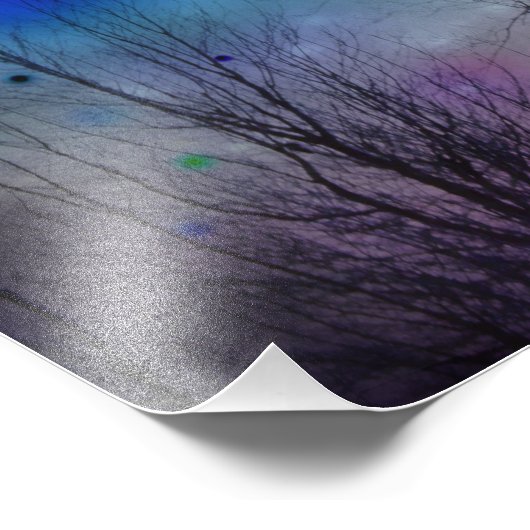 Een lofvolle halve maan foto afdruk (Hoek)