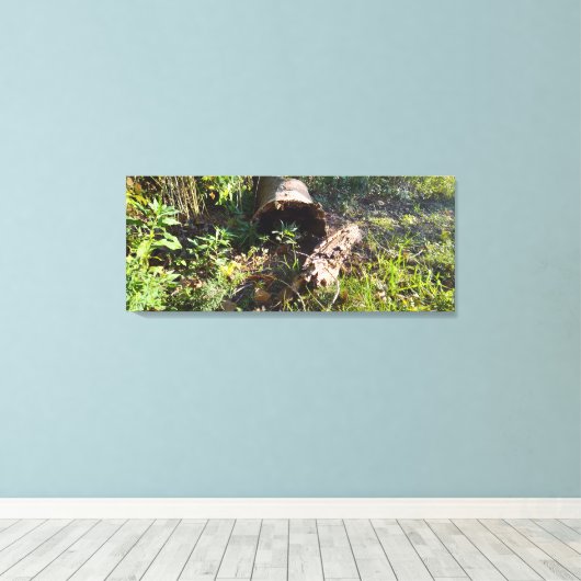 Een log vergeten canvas afdruk (Insitu (Houten vloer))