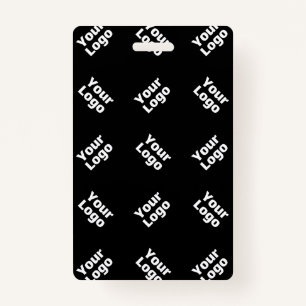 Een Logo of geüpload Afbeelding   verstrooid patro Badge