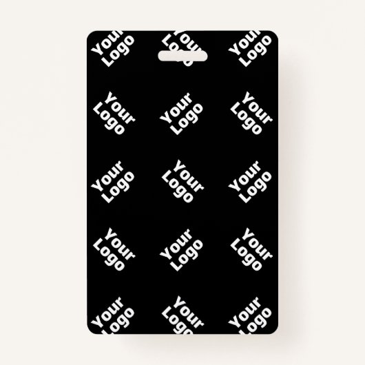 Een Logo of geüpload Afbeelding | verstrooid patro Badge (Voorkant)