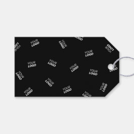 Een Logo of geüpload Afbeelding | verstrooid patro Cadeaulabel