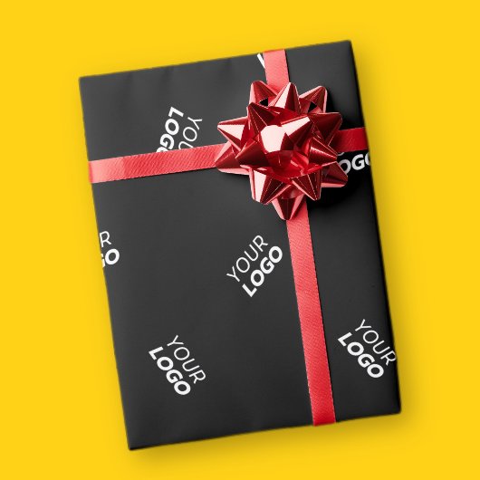 Een Logo of geüpload Afbeelding | verstrooid patro Cadeaupapier