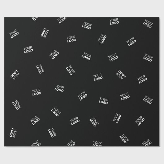 Een Logo of geüpload Afbeelding | verstrooid patro Cadeaupapier (Vlak)