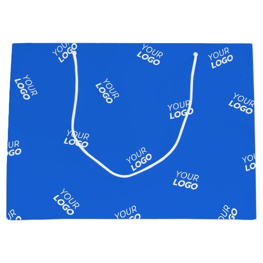 Een Logo of geüpload Afbeelding | verstrooid patro Groot Cadeauzakje (Voorkant)