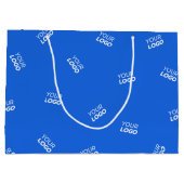 Een Logo of geüpload Afbeelding | verstrooid patro Groot Cadeauzakje (Achterkant)