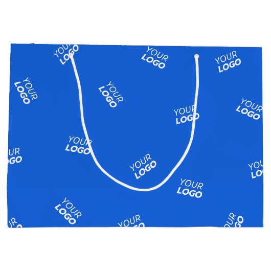 Een Logo of geüpload Afbeelding | verstrooid patro Groot Cadeauzakje (Achterkant)