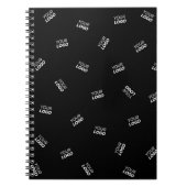 Een Logo of geüpload Afbeelding | verstrooid patro Notitieboek (Voorkant)