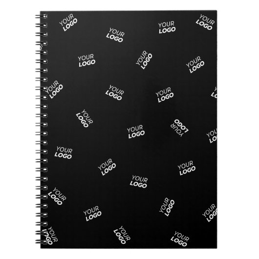 Een Logo of geüpload Afbeelding | verstrooid patro Notitieboek (Voorkant)