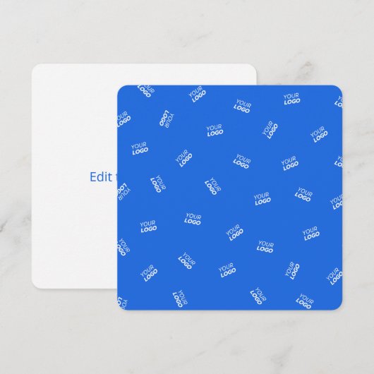 Een Logo of geüpload Afbeelding | verstrooid patro Notitiekaartje (Voorkant / Achterkant)