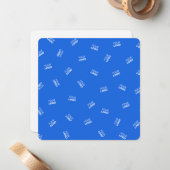 Een Logo of geüpload Afbeelding | verstrooid patro Notitiekaartje (Voorkant / Achterkant in situ)