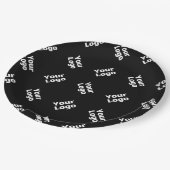 Een Logo of geüpload Afbeelding | verstrooid patro Papieren Bordje (Gekanteld)