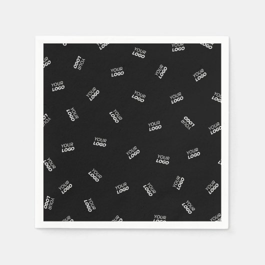 Een Logo of geüpload Afbeelding | verstrooid patro Servet (Voorkant)