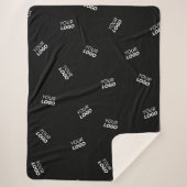 Een Logo of geüpload Afbeelding | verstrooid patro Sherpa Deken (Voorkant)