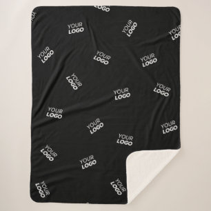 Een Logo of geüpload Afbeelding   verstrooid patro Sherpa Deken