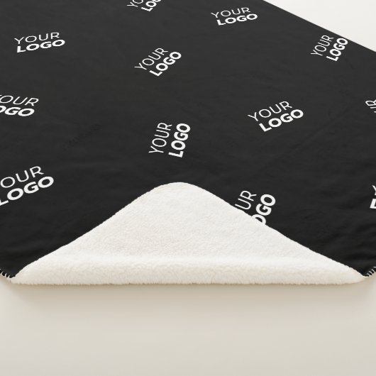 Een Logo of geüpload Afbeelding | verstrooid patro Sherpa Deken (3/4)