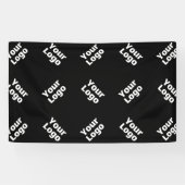 Een Logo of geüpload Afbeelding | verstrooid patro Spandoek (Horizontaal)