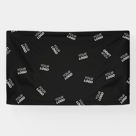 Een Logo of geüpload Afbeelding | verstrooid patro Spandoek (Horizontaal)