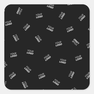 Een Logo of geüpload Afbeelding   verstrooid patro Vierkante Sticker