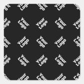 Een Logo of geüpload Afbeelding | verstrooid patro Vierkante Sticker (Voorkant)