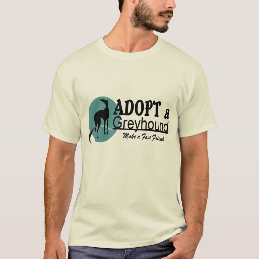 Een Logo van Greyhound Dog aannemen T-shirt (Voorkant)
