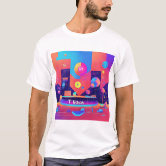Een logo voor informatiekanaal op tik tok t-shirt