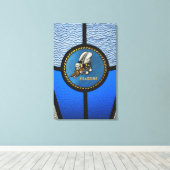 Eén logo zeebee canvas afdruk (Insitu (Houten vloer))