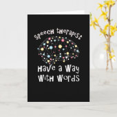 Een logopedist heeft een manier met woorden kaart (Gele Bloem)