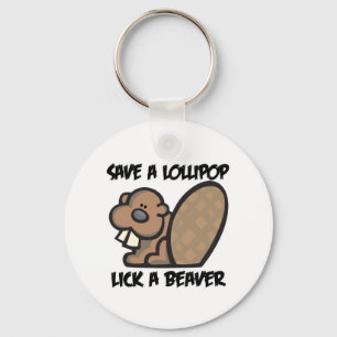 Een Lollipop Lick a Beaver opslaan Sleutelhanger