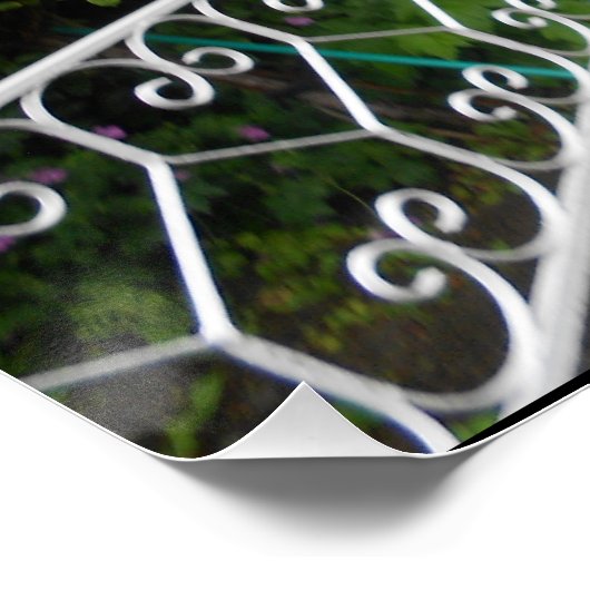 Een Londense straat en regen Engeland Perfect Poster (Hoek)