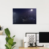 Een Lonely Harbor Night fine art print (Thuiskantoor)